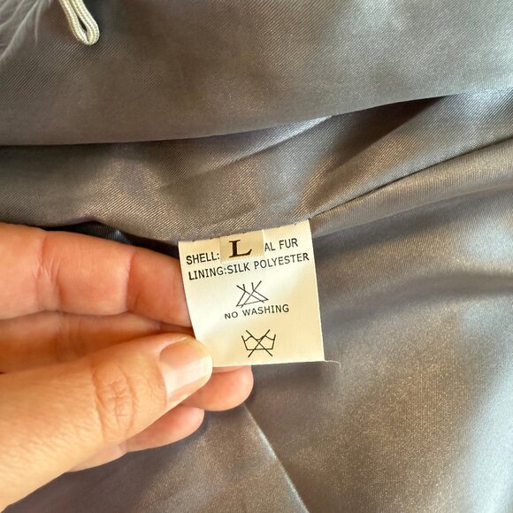 Real Feather Hooded Vest Grey Blush Ombré Statement Piece - Picture 5 of 6